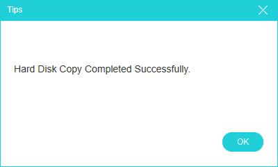 clone de disque réussi