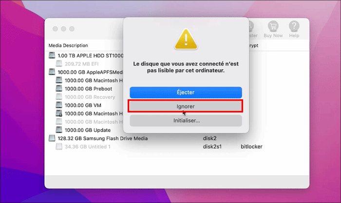 Le disque n'est pas lisible