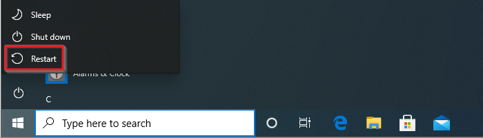redémarrer Windows 10