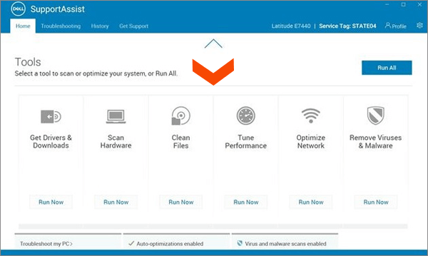 sélectionner un outil pour optimiser le système