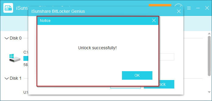  débloquer BitLocker avec succès