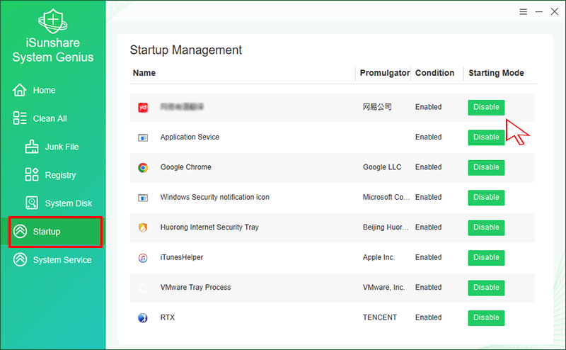 desactiver les programmes de demarrage