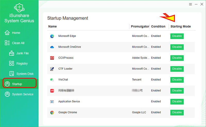 desactiver les programmes de demarrage