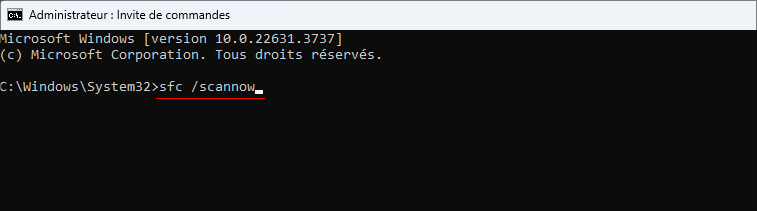 lancer une analyse sfc