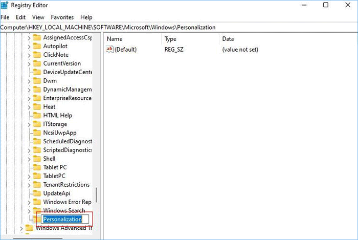  nommer la personnalisation du dossier