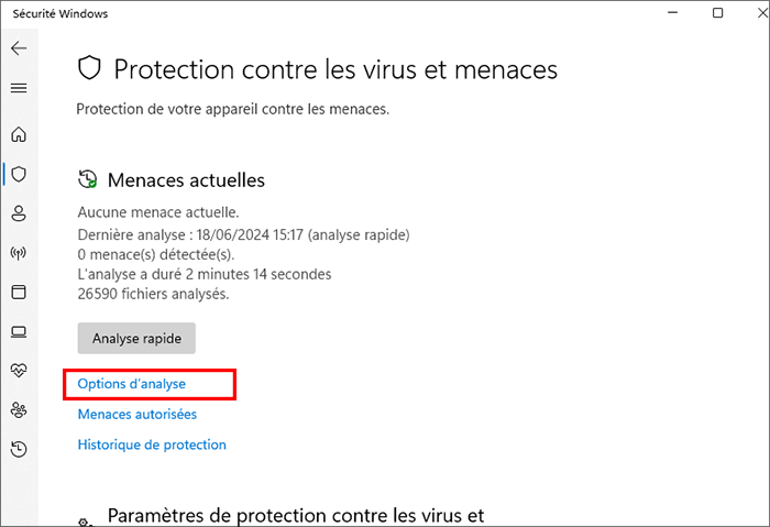 options de numerisation par clic