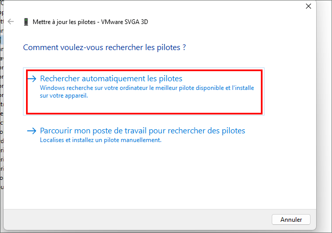 rechercher automatiquement un-logiciel pilote mis a jour