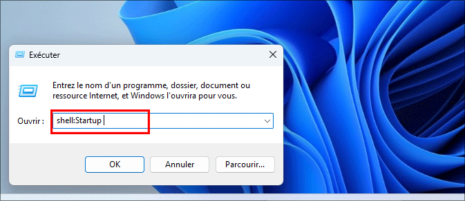 supprimer lapplication de demarrage via run
