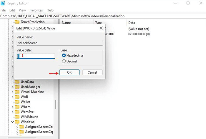 définir les données de valeur