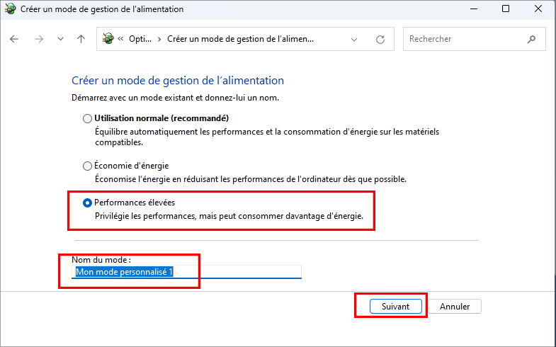 choisissez la haute performance