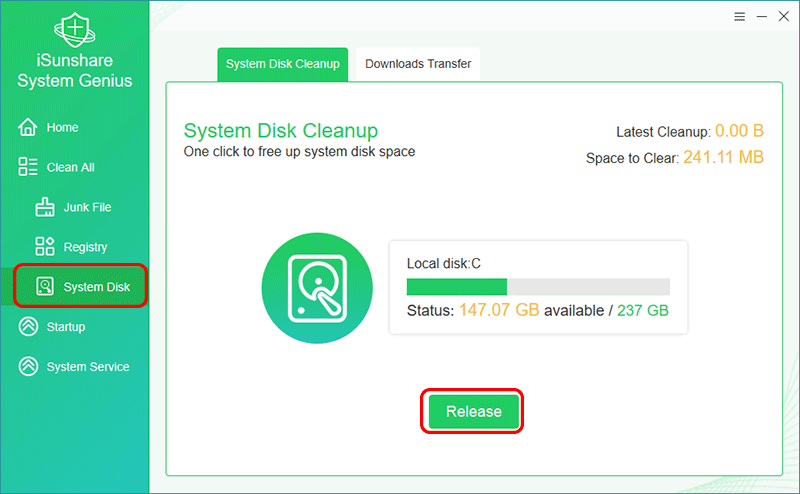nettoyer l'espace sur le lecteur C
