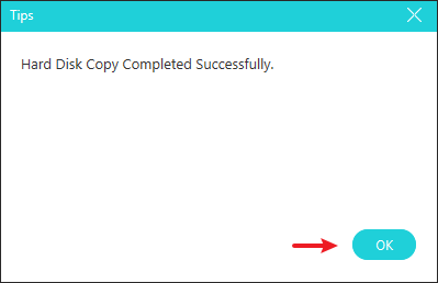 succès du clonage de disque
