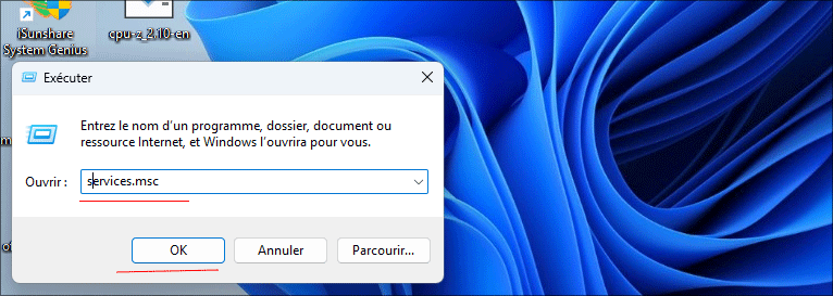 exécuter le service msc