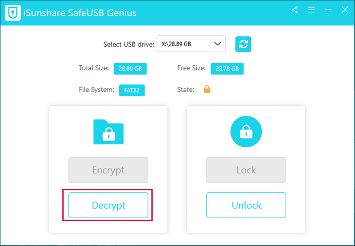 cliquez sur Décrypter