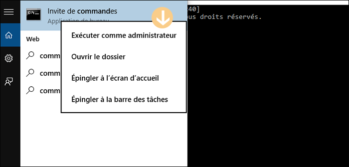 exécuter l'invite de commande en tant qu'administrateur