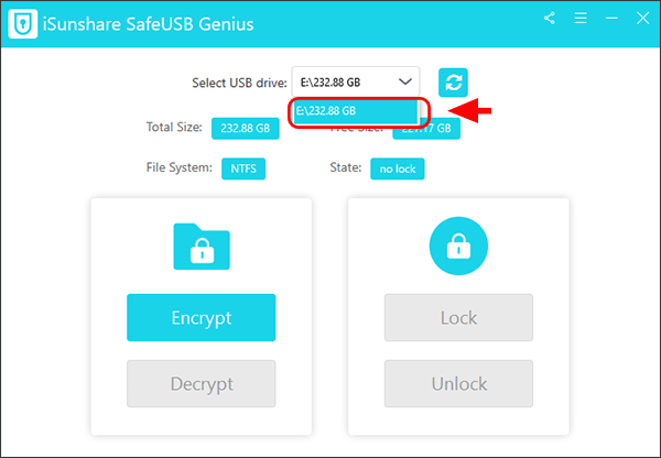 sélectionner un disque dur externe