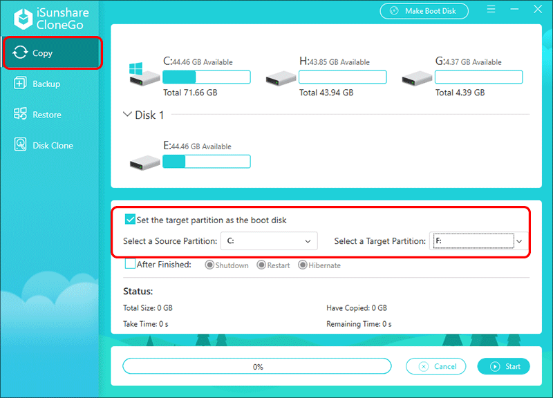 cloner uniquement Windows sur SSD