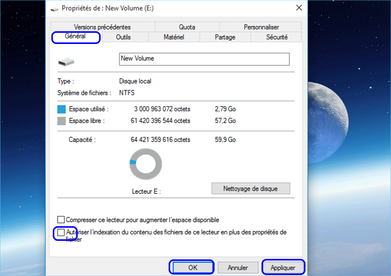 décochez l'option Autoriser les fichiers