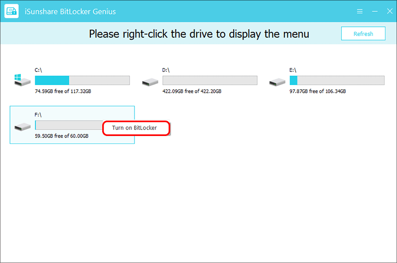 cliquez sur Activer BitLocker