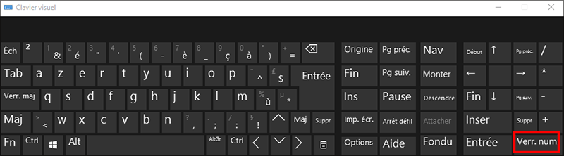 cliquez sur verr num