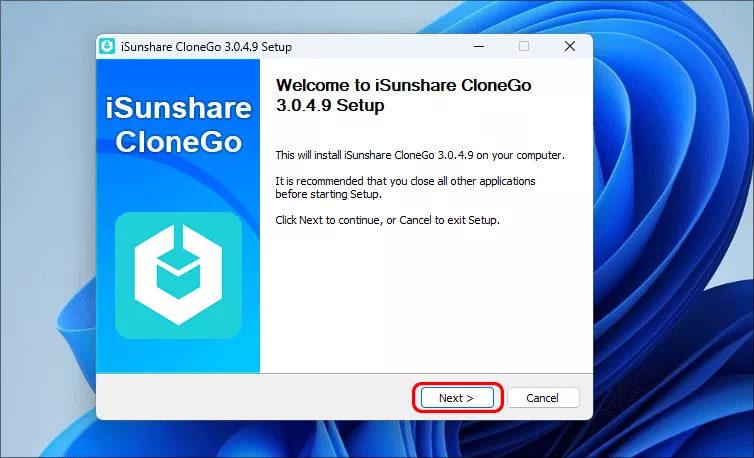 installer iSunshare CloneGo