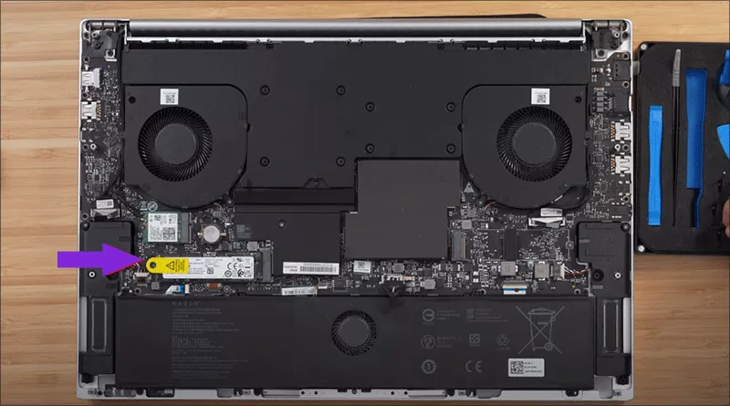 installer le SSD sur un ordinateur portable