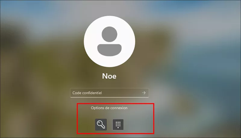 modifier les options de connexion