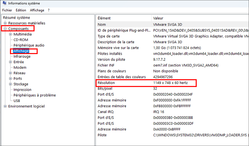 cliquez afficher et obtenir la resolution