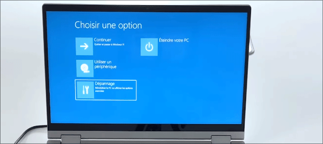 cliquez sur demarrer