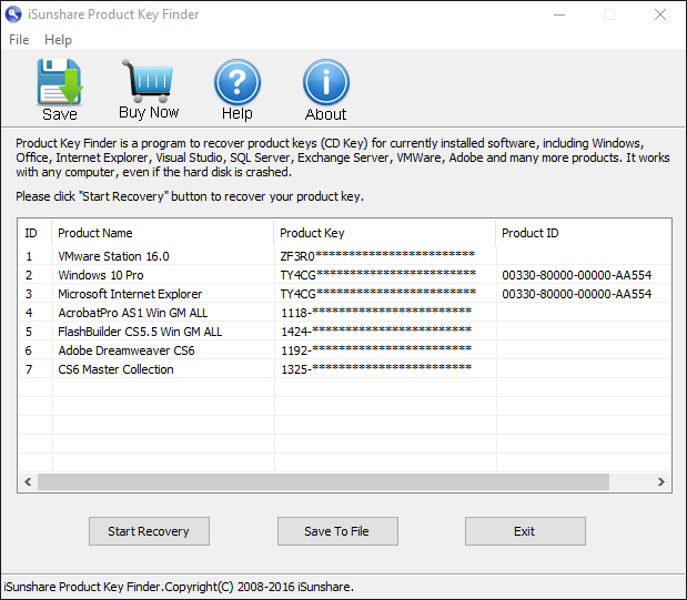 get office 2016 product key via isunshare product key finder