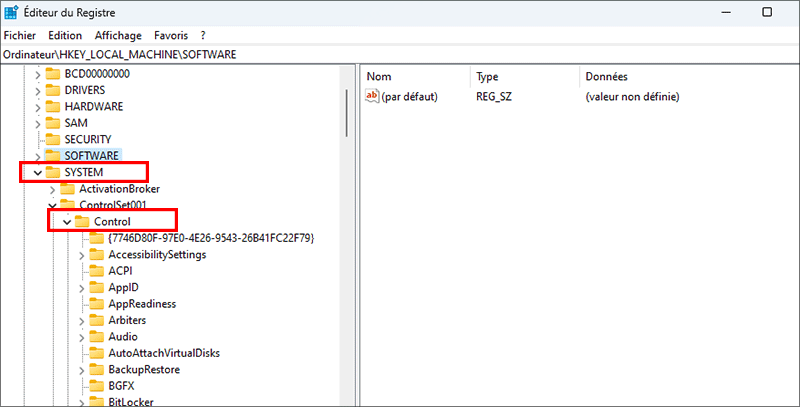 tete vers le dossier de controle