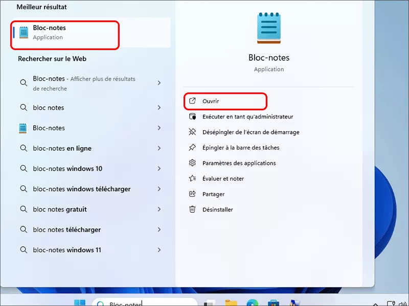 bloc-notes ouvert