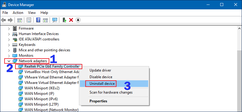 cliquez sur desinstaller lappareil