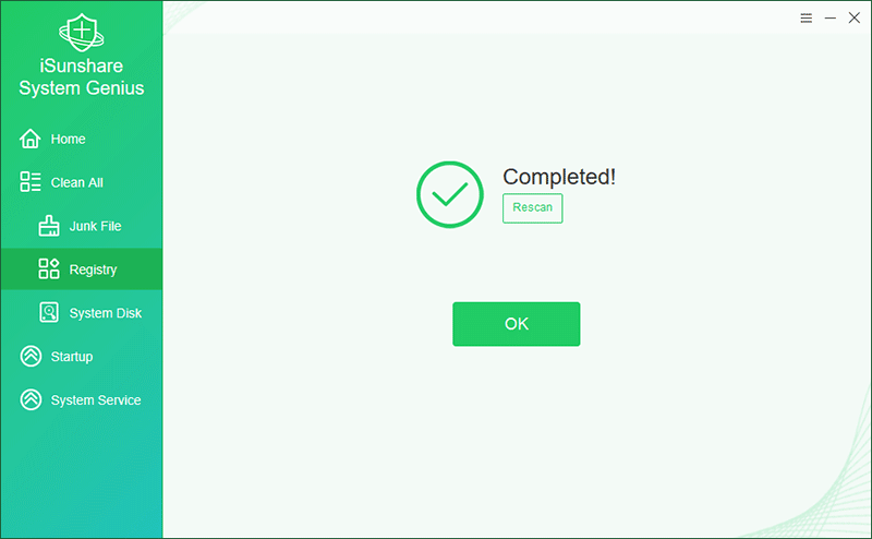 le fichiers de registre invalides sont nettoyes avec succes