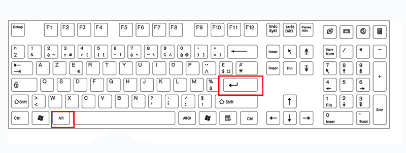 Appuyez sur Alt et Entrée