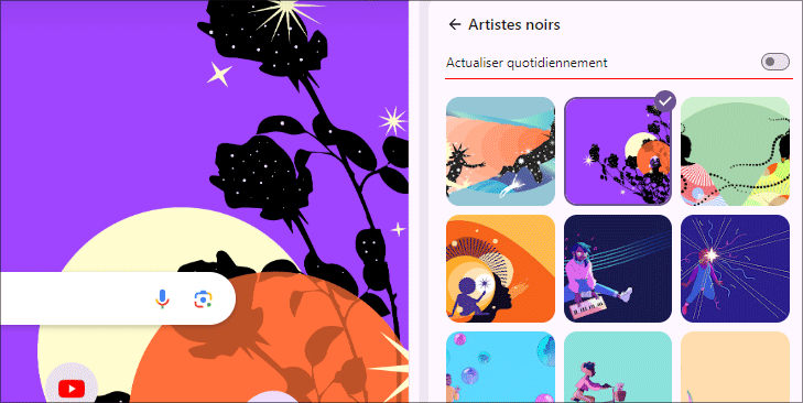 changer le fond chrome