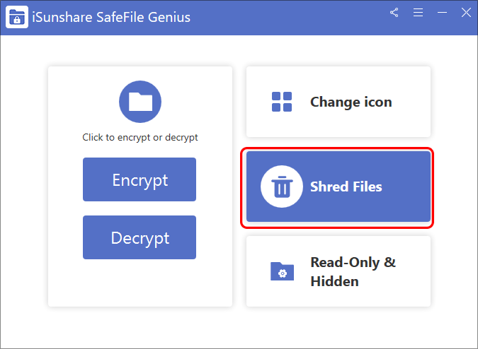 cliquez sur les fichiers dechiquetes