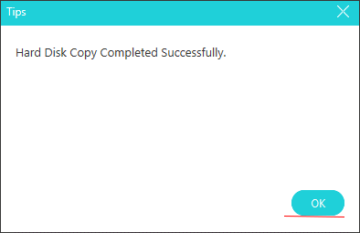 clone de disque avec succes
