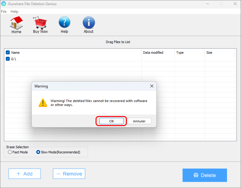 confirmer la suppression