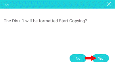 confirmer le clonage
