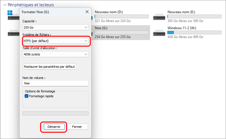 formater des cles usb