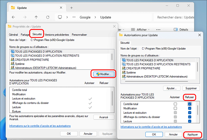 refuser controle total