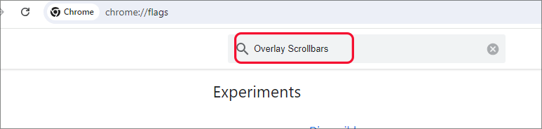 barres de defilement de superposition de recherche