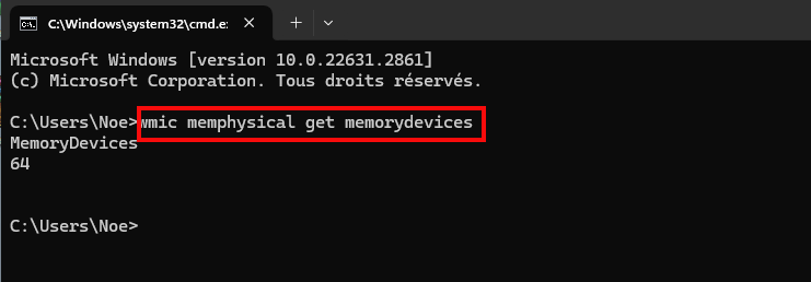 executer get memory device commande