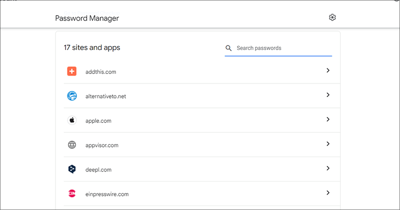 gestionnaire de mots de passe sur google pour verifier tous les mots de passe