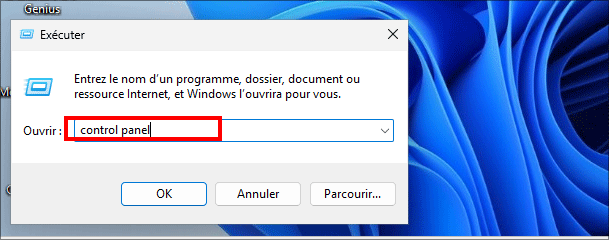 panneau de commande dexecution