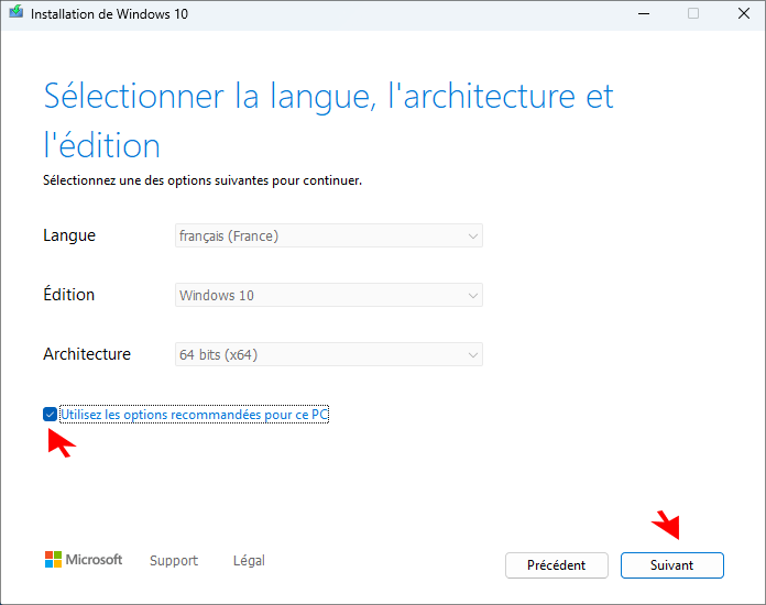 selectionnez la langue edition pour continuer